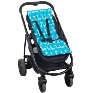 Discount OutlookBaby Cotton Pram Liner Teal Giraffe - cutbabycare.com | baby boutique & care hub Stroller