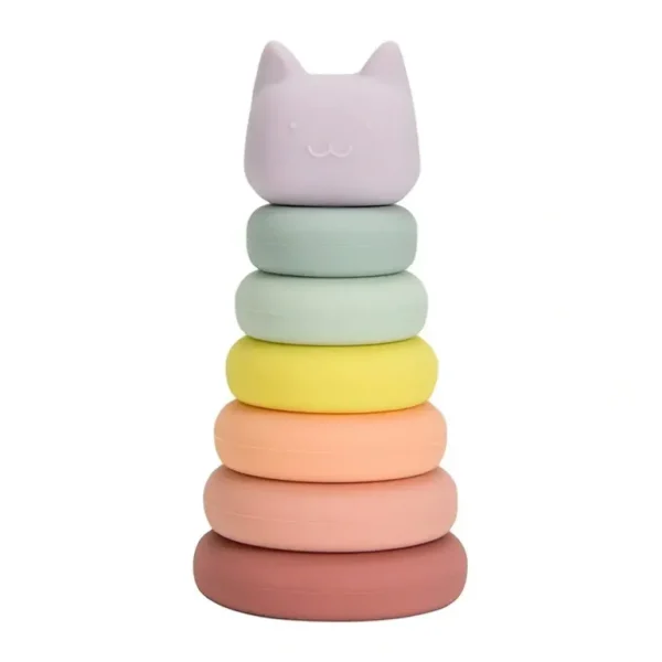 7pc Annabel Trends Silicone Cat Stackables Baby/Kids/Child Chew Teether/Toy 0m+ - cutbabycare.com | baby boutique & care hub