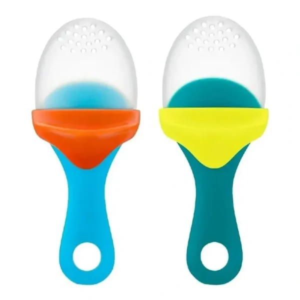 2pc Boon Pulp Silicone Feeder Food/Fruit/Vegetable Pacifier Baby 6m+ Blue/Orange - cutbabycare.com | baby boutique & care hub
