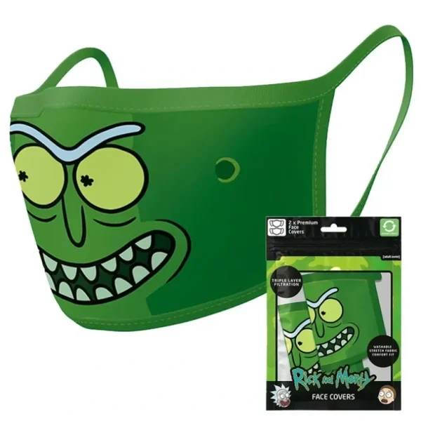 2pc Cartoon Network Rick and Morty Pickle Rick Reusable Mask/Face Covering - cutbabycare.com | baby boutique & care hub