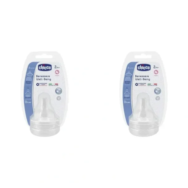 4pc Chicco Nursing Well-Being Medium Flow Silicone Teat Baby/Toddler Feeding 2m+ - cutbabycare.com | baby boutique & care hub