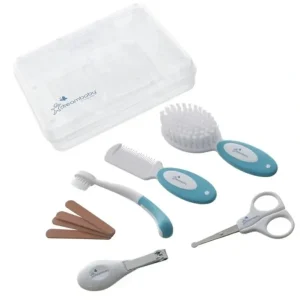 10pc dreambaby Baby Essential Grooming Kit Toothbrush/Hair Brush/Comb Aqua 0m+ - cutbabycare.com | baby boutique & care hub