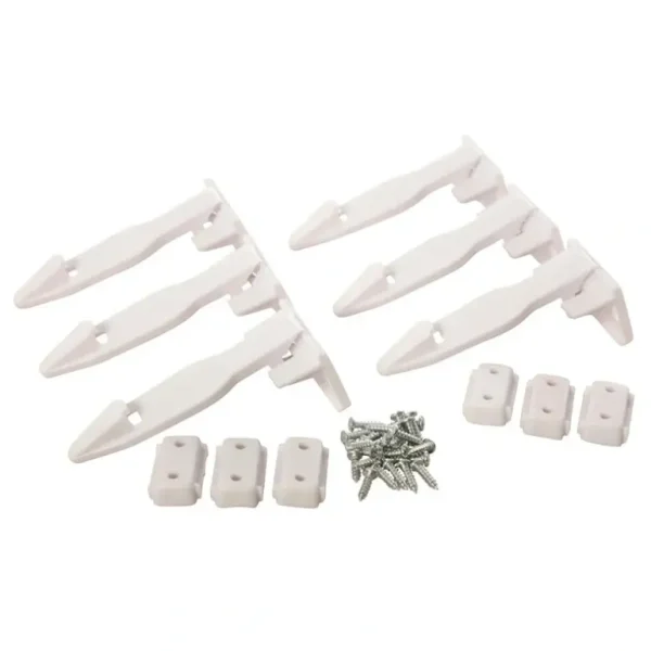 6pc dreambaby 9cm Spring-Loaded Safety Latches For Cupboards/Top Drawers White - cutbabycare.com | baby boutique & care hub