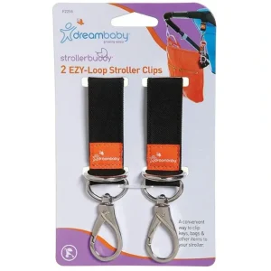 2pc dreambaby Ezy-Loop Strap Clip Hanging Carrier Hooks For Stroller/Pram Black - cutbabycare.com | baby boutique & care hub
