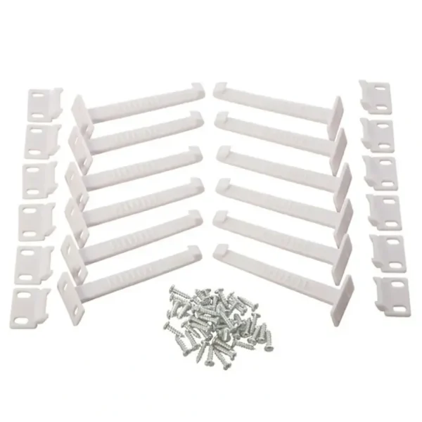 12pc dreambaby Self-Locking Cabinet/Drawer Baby/Children Safety Catches White - cutbabycare.com | baby boutique & care hub