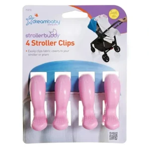 4pc dreambaby Strollerbuddy Blanket Clips Attachment Peg For Stroller/Pram Pink - cutbabycare.com | baby boutique & care hub