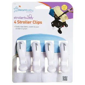 4pc dreambaby Strollerbuddy Blanket Clips Attachment Peg For Stroller/Pram White - cutbabycare.com | baby boutique & care hub
