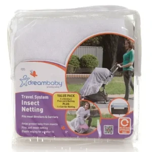 2pc dreambaby Travel System Insect Netting Baby 0m+ For Stroller/Carriers White - cutbabycare.com | baby boutique & care hub