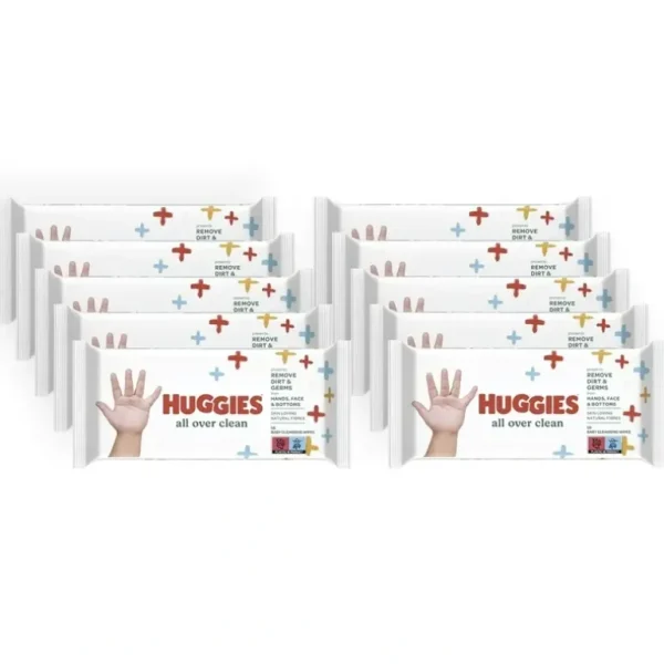 560pc Huggies Baby Dirt & Germ Removing Face Nappy Wet Wipes All Over Cleansing - cutbabycare.com | baby boutique & care hub