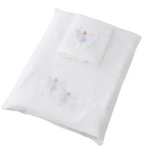 2pc Jiggle & Giggle Fairy Dust Baby Bath Towel & Face Washer w/ Organza Bag - cutbabycare.com | baby boutique & care hub
