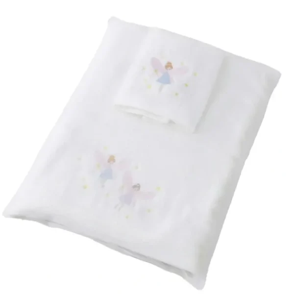 2pc Jiggle & Giggle Fairy Dust Baby Bath Towel & Face Washer w/ Organza Bag - cutbabycare.com | baby boutique & care hub
