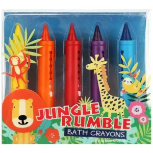 5pc Jungle Rumble 4g Drawing Crayons Bath Kids Writing Art Toy 3y+ Crayon Set - cutbabycare.com | baby boutique & care hub