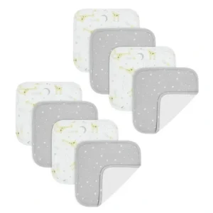 8pc Living Textiles Baby/Infant/Newborn Bathroom Wash Cloths Set Noah Giraffe - cutbabycare.com | baby boutique & care hub