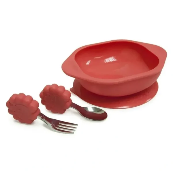 3pc Marcus & Marcus Toddler Eating Bowl Meal Time Set Willow Red Lion 18m+ - cutbabycare.com | baby boutique & care hub