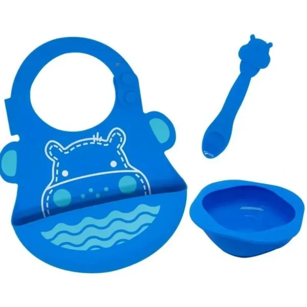 3pc Marcus & Marcus Toddler/Children's/Baby Cutlery Set Lucas Hippo Blue 6m+ - cutbabycare.com | baby boutique & care hub