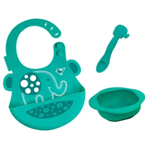3pc Marcus & Marcus Toddler/Children's/Baby Cutlery Set Ollie Elephant Green 6m+ - cutbabycare.com | baby boutique & care hub