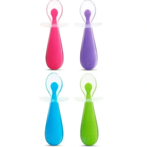4pc Munchkin Baby/Infant Gentle Scoop Silicone Training Feeding Spoon 6m+ Assort - cutbabycare.com | baby boutique & care hub