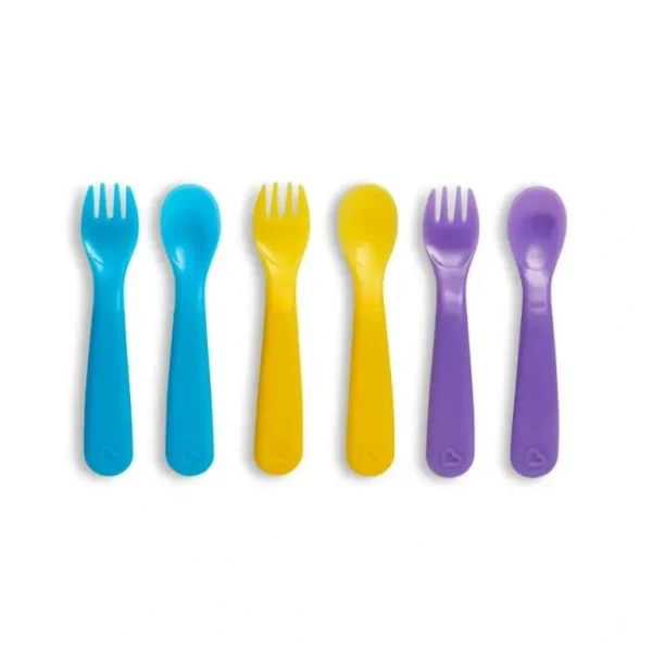 6PC Munchkin Ergonomic ColorReveal Color Changing Toddler/Baby Utensils 12M+ - cutbabycare.com | baby boutique & care hub