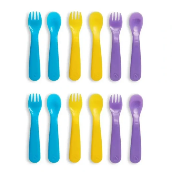 12PC Munchkin Ergonomic ColorReveal Color Changing Toddler/Baby Utensils 12M+ - cutbabycare.com | baby boutique & care hub