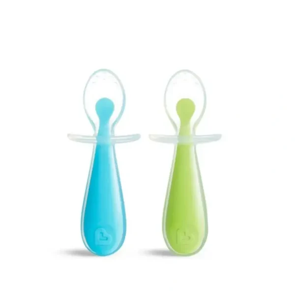 2PC Munchkin Gentle Scoop Toddler/Baby Silicone Training Spoons Set 6M+ - cutbabycare.com | baby boutique & care hub