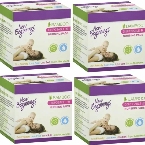 160pc New Beginnings Ultra-Soft/Leak-Proof Disposable Nursing Pads f/ Mothers - cutbabycare.com | baby boutique & care hub