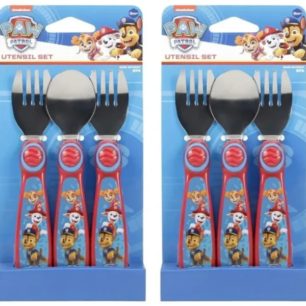 6pc Nickelodeon Paw Patrol Toddler 13cm Utensil/Cutlery BPA Free Fork/Spoon 9m+ - cutbabycare.com | baby boutique & care hub