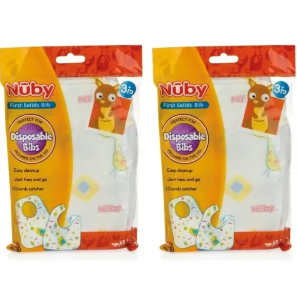 20pc Nuby Disposable Travel Friendly Leak Proof Printed Baby Bibs Assorted - cutbabycare.com | baby boutique & care hub