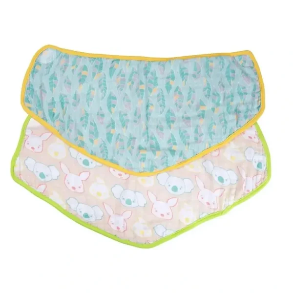 2pc Playgro Fauna Friends Reversible 2-In-1 Baby Bib to Burp Cloth 0m+ - cutbabycare.com | baby boutique & care hub