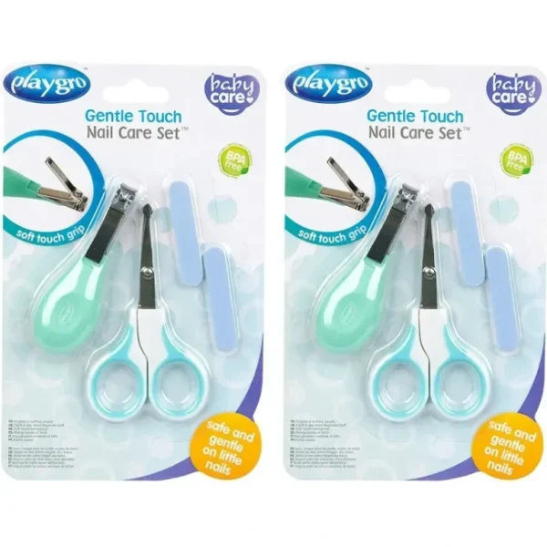 8pc Playgro Gentle Touch Ergonomic Design Baby/Childrens Nail Care Set - cutbabycare.com | baby boutique & care hub