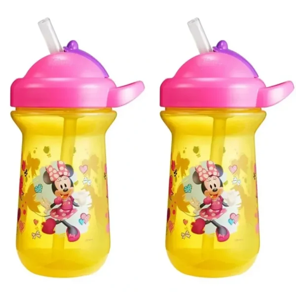 2pc The First years Flip Top Straw Cup Baby/Toddler 18m+ Water Bottle Minnie YL - cutbabycare.com | baby boutique & care hub