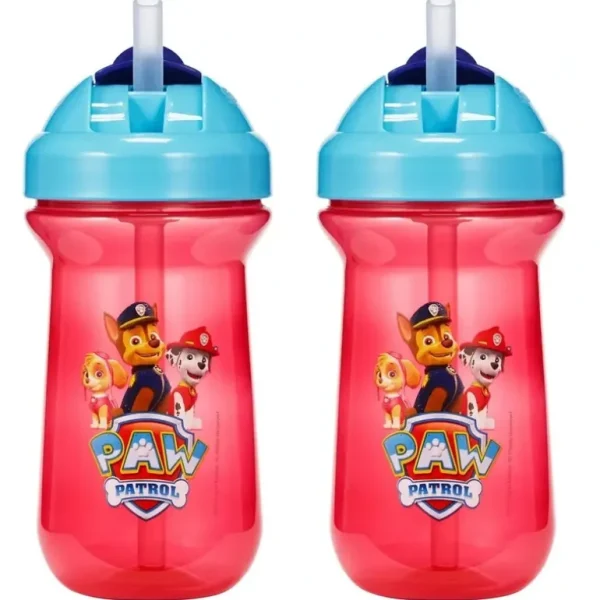 2pc The First years Flip Top Straw Cup Baby/Toddler 18m+ Water Bottle Paw Patrol - cutbabycare.com | baby boutique & care hub