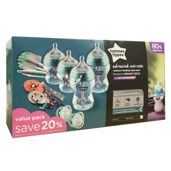 9pc Tommee Tippee Advanced Anti-Colic Newborn Feeding Bottle/Soothers/Brush Set - cutbabycare.com | baby boutique & care hub