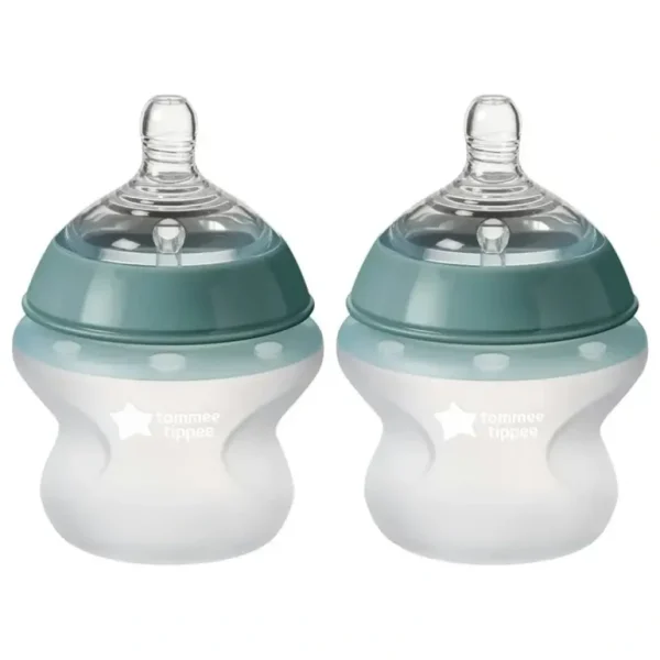 2pc Tommee Tippee 150ml Baby Soft Silicone Feeding Bottle Slow Flow w/Lid 0m+ - cutbabycare.com | baby boutique & care hub
