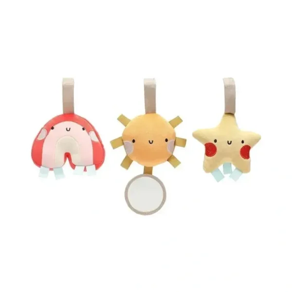 Cheap Pearhead - Rainbow Sun and Stars Stroller Toys, Plush Corduroy Baby Travel Car Seat Toy, Set of 3 - cutbabycare.com | baby boutique & care hub Stroller