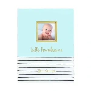Discount Pearhead Baby 1st Year Memory Book Hello Handsome - Blue - cutbabycare.com | baby boutique & care hub Bath Potty