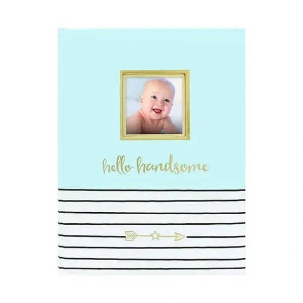 Discount Pearhead Baby 1st Year Memory Book Hello Handsome - Blue - cutbabycare.com | baby boutique & care hub Bath Potty
