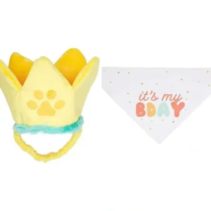 New Pearhead Dog - Happy Barkday M/L Bandana Hat Set - cutbabycare.com | baby boutique & care hub Gear Travel