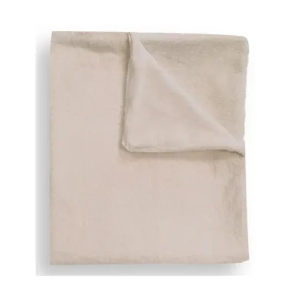 Piccolo Bambino - Faux Fur Stroller Blanket On Wooden Hanger Beige - cutbabycare.com | baby boutique & care hub