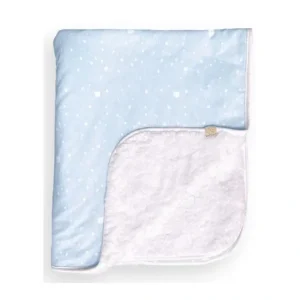 Sale Piccolo Bambino - Jersey Stroller Blanket With Sherpa Reverse Blue - cutbabycare.com | baby boutique & care hub Stroller