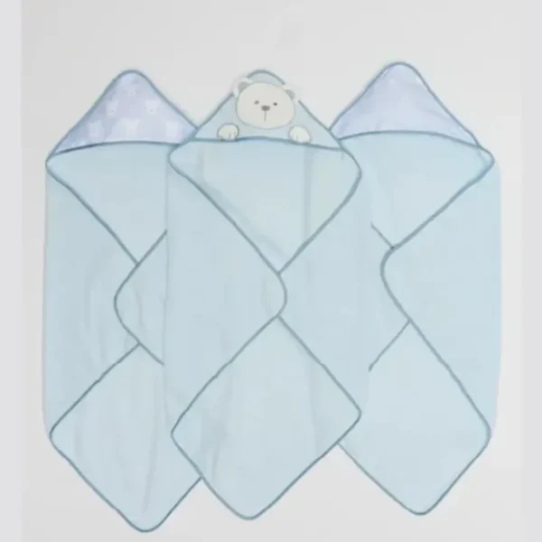 Sale Piccolo Bambino - 3Pk Hooded Towel Blue - cutbabycare.com | baby boutique & care hub Bath Potty