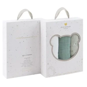 Store Piccolo Bambino - 3Pk Muslin Swaddles In Gift Box Green - cutbabycare.com | baby boutique & care hub Stroller