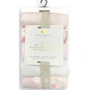 Flash Sale Piccolo Bambino - 10Pk Washcloth Set Pink - cutbabycare.com | baby boutique & care hub Bath Potty