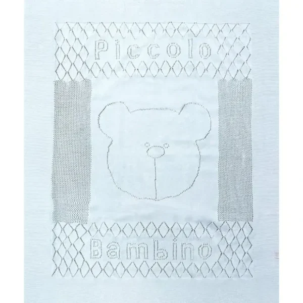 Shop Piccolo Bambino - Pointelle Signature Stroller Blanket With Gift Box Blue - cutbabycare.com | baby boutique & care hub Stroller