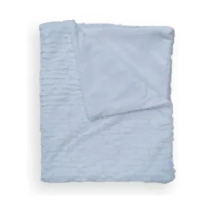 Online Piccolo Bambino - Textured Faux Fur Stroller Blanket On Wooden Hanger Blue - cutbabycare.com | baby boutique & care hub Stroller