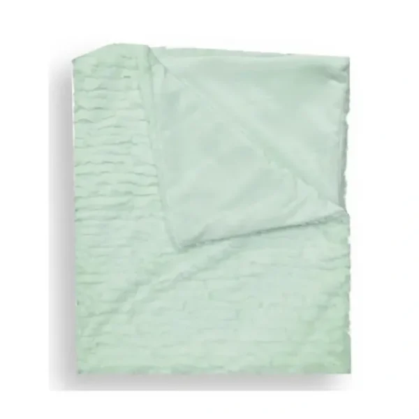 Online Piccolo Bambino - Textured Faux Fur Stroller Blanket On Wooden Hanger Green - cutbabycare.com | baby boutique & care hub Stroller