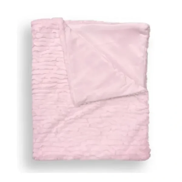 Hot Piccolo Bambino - Textured Faux Fur Stroller Blanket On Wooden Hanger Pink - cutbabycare.com | baby boutique & care hub Stroller