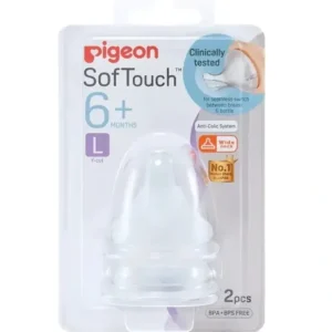 Clearance PIGEON Softouch Peristaltic Plus Teat L 6 months plus 2pcs - cutbabycare.com | baby boutique & care hub Nursing Feeding