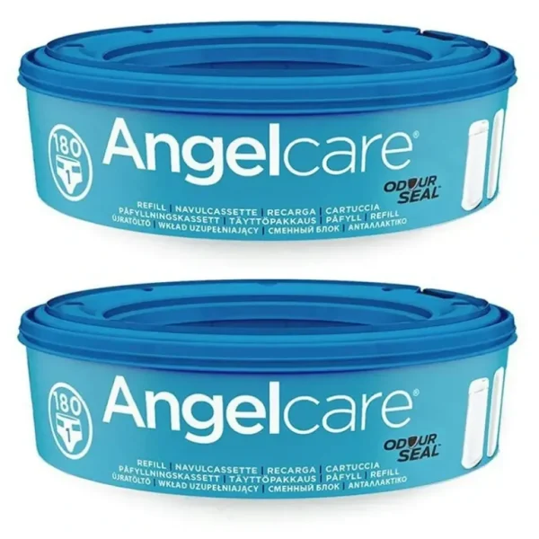 2PK Angelcare Baby Size 1 Nappy/Diaper Cassette Refill for Disposal System/Bin - cutbabycare.com | baby boutique & care hub