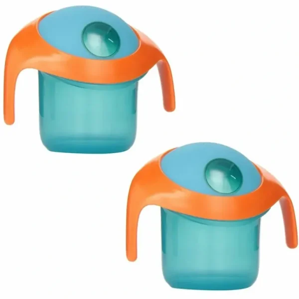 2PK Boon Nosh Baby/Toddler/Kids Feeding Snack Container Food Cup 9m+ w/ Lid Blue - cutbabycare.com | baby boutique & care hub