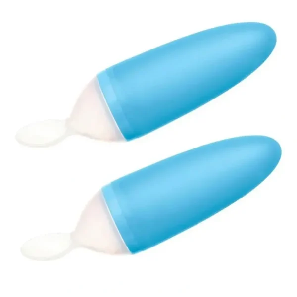 2PK Boon Squirt Blue Silicone Food Feeding Dispensing Spoon/Utensils for Baby - cutbabycare.com | baby boutique & care hub